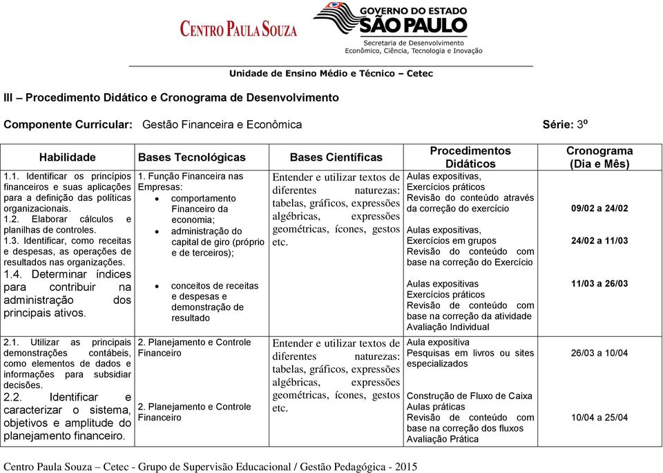 Identificar, como receitas e despesas, as operações de resultados nas organizações. 1.4. Determinar índices para contribuir na administração dos principais ativos. 2.1. Utilizar as principais demonstrações contábeis, como elementos de dados e informações para subsidiar decisões.