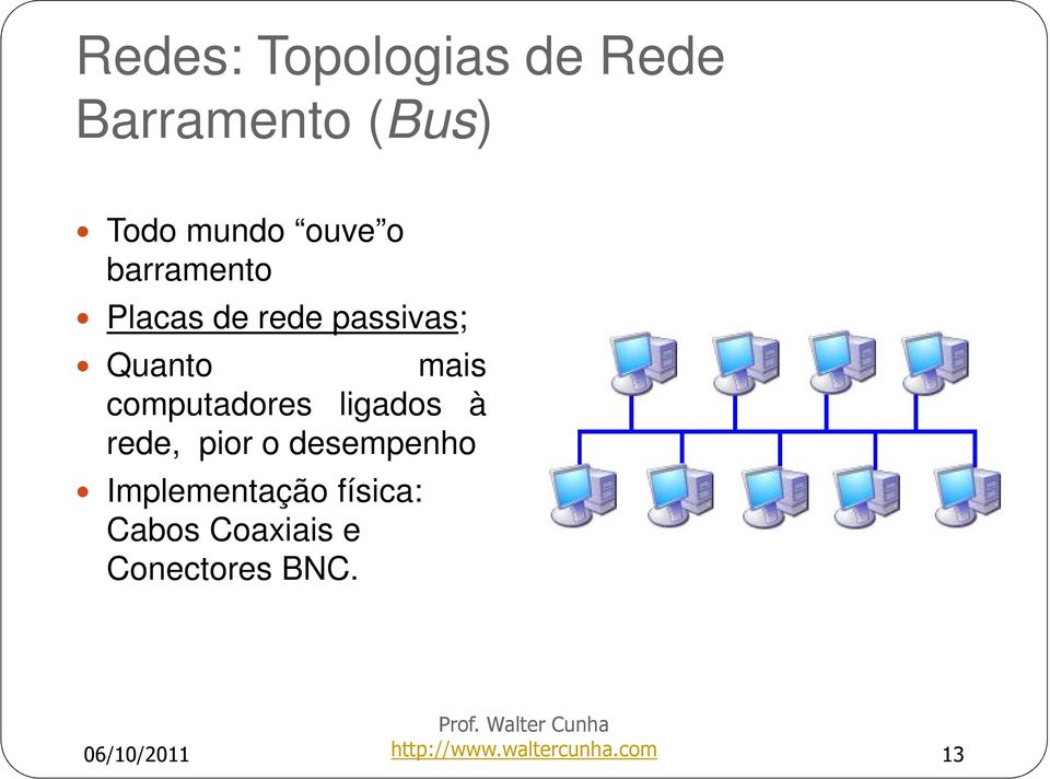 mais computadores ligados à rede, pior o desempenho