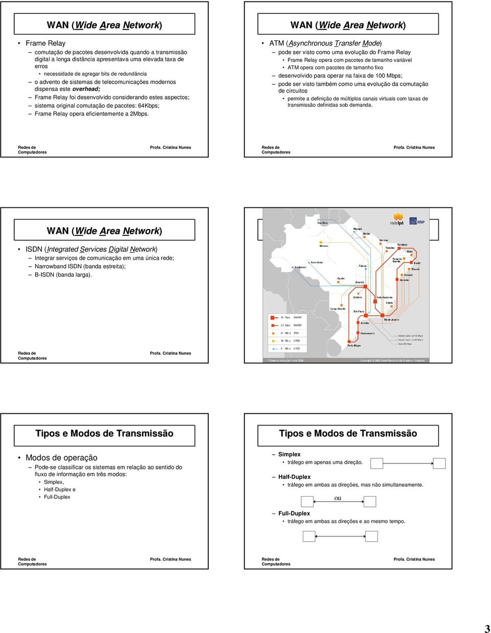 ATM (Asynchronous Transfer Mode) pode ser visto como uma evolução do Frame Relay Frame Relay opera com pacotes de tamanho variável ATM opera com pacotes de tamanho fixo desenvolvido para operar na