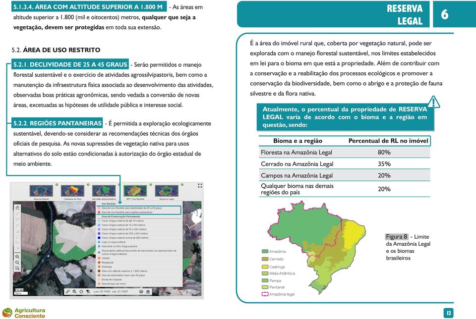 DECLIVIDADE DE 25 A 45 GRAUS - Serão permitidos o manejo florestal sustentável e o exercício de atividades agrossilvipastoris, bem como a manutenção da infraestrutura física associada ao