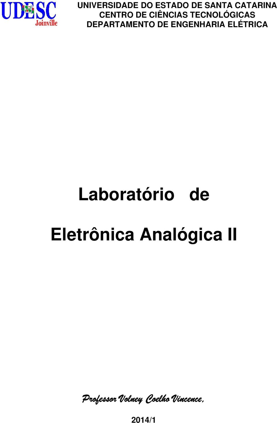 DE ENGENHARIA ELÉTRICA Laboratório de