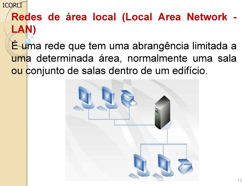 limitada a uma determinada área, normalmente