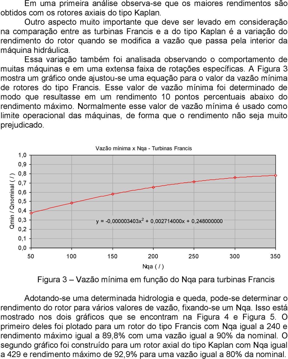 pela interior da máquina hidráulica. Essa variação também foi analisada observando o comportamento de muitas máquinas e em uma extensa faixa de rotações específicas.