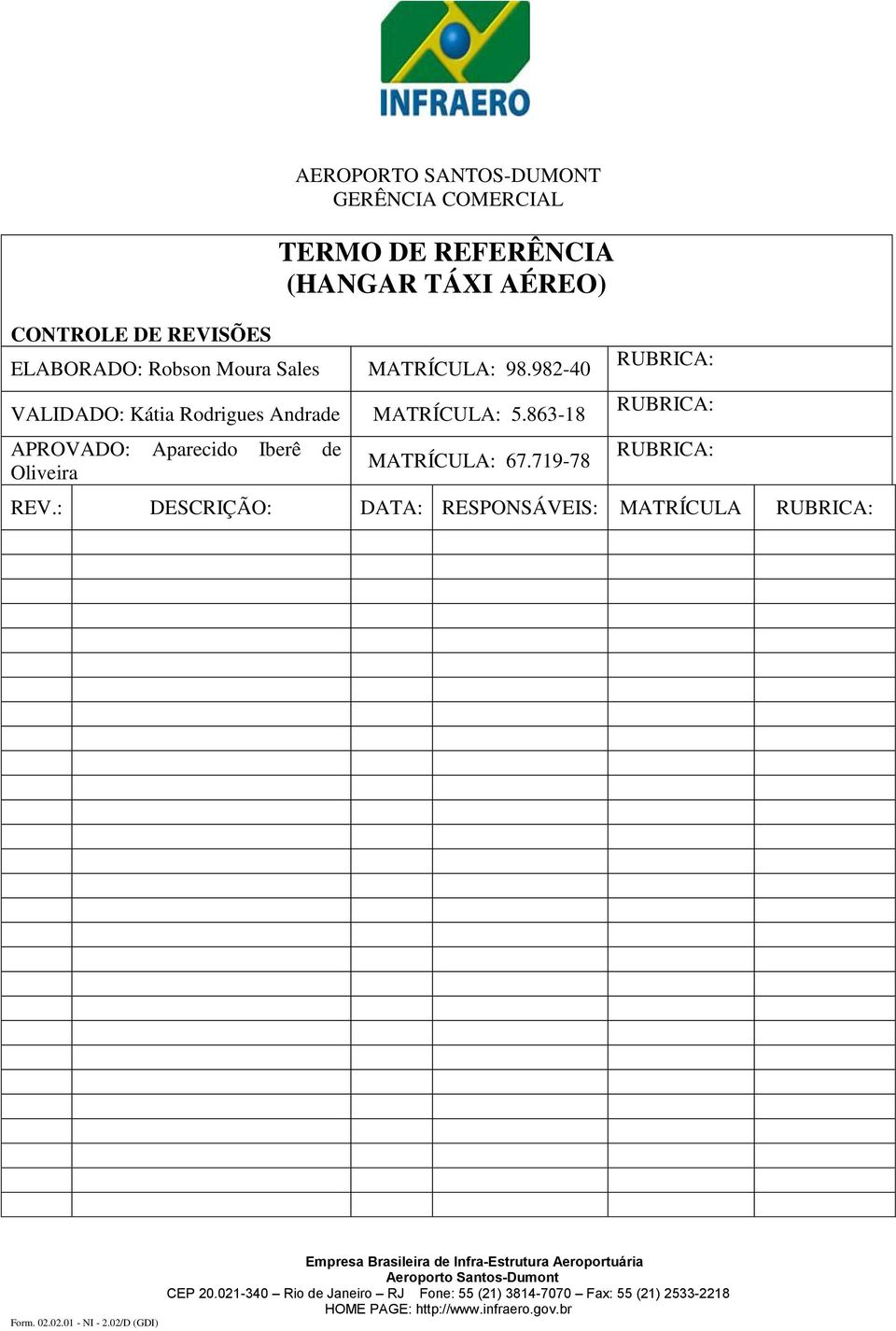 982-40 VALIDADO: Kátia Rodrigues Andrade MATRÍCULA: 5.