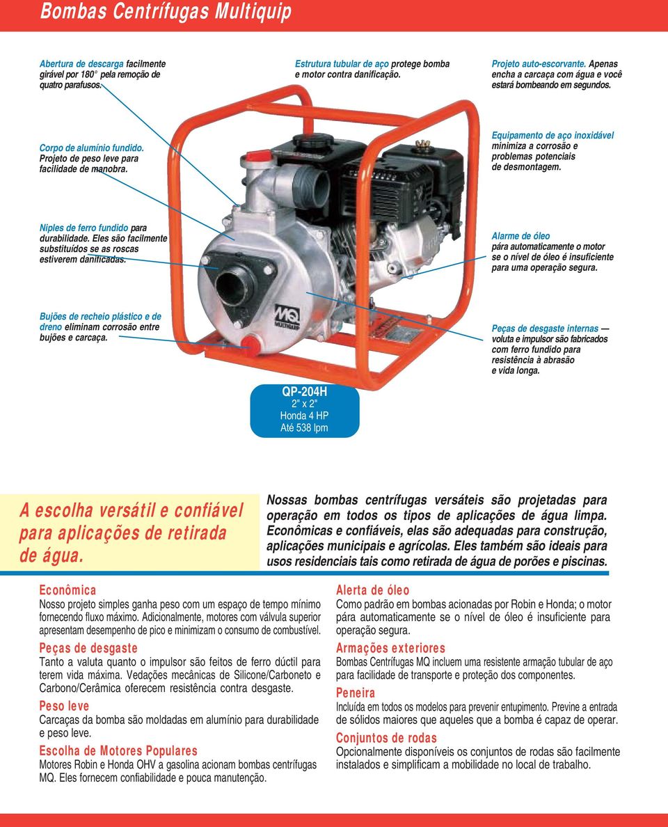 Equipamento de aço inoxidável minimiza a corrosão e problemas potenciais de desmontagem. Niples de ferro fundido para durabilidade. Eles são facilmente substituídos se as roscas estiverem danificadas.