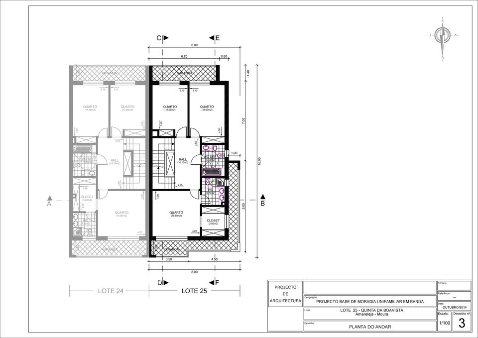 45 CLOSET (3.40m).35 4.00 4.00.5 WC (4.70m) B WC (4.0m) (6.80m) (6.