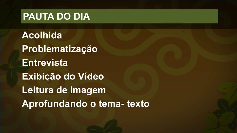 Exibição do Vídeo Leitura