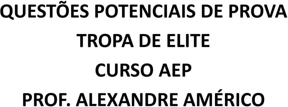 ELITE CURSO AEP