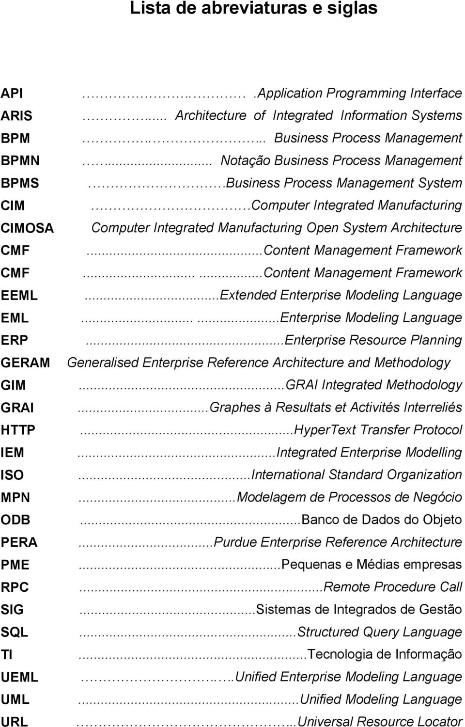 Business Process Management System Computer Integrated Manufacturing Computer Integrated Manufacturing Open System Architecture...Content Management Framework......Content Management Framework...Extended Enterprise Modeling Language.