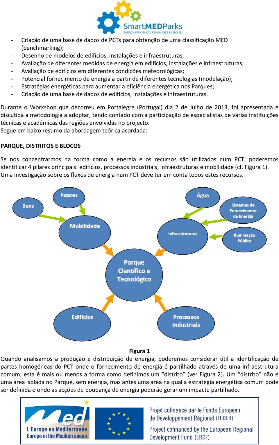 Estratégias energéticas para aumentar a eficiência energética nos Parques; Criação de uma base de dados de edifícios, instalações e infraestruturas.