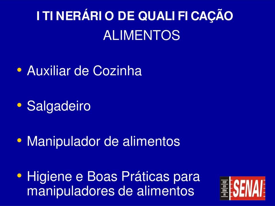 Manipulador de alimentos Higiene e