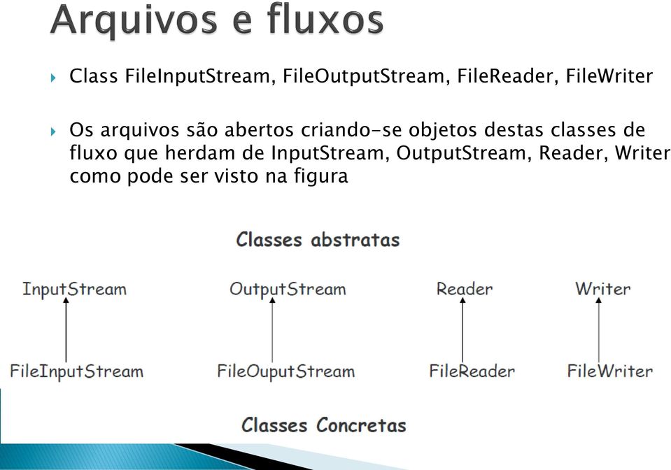 destas classes de fluxo que herdam de InputStream,