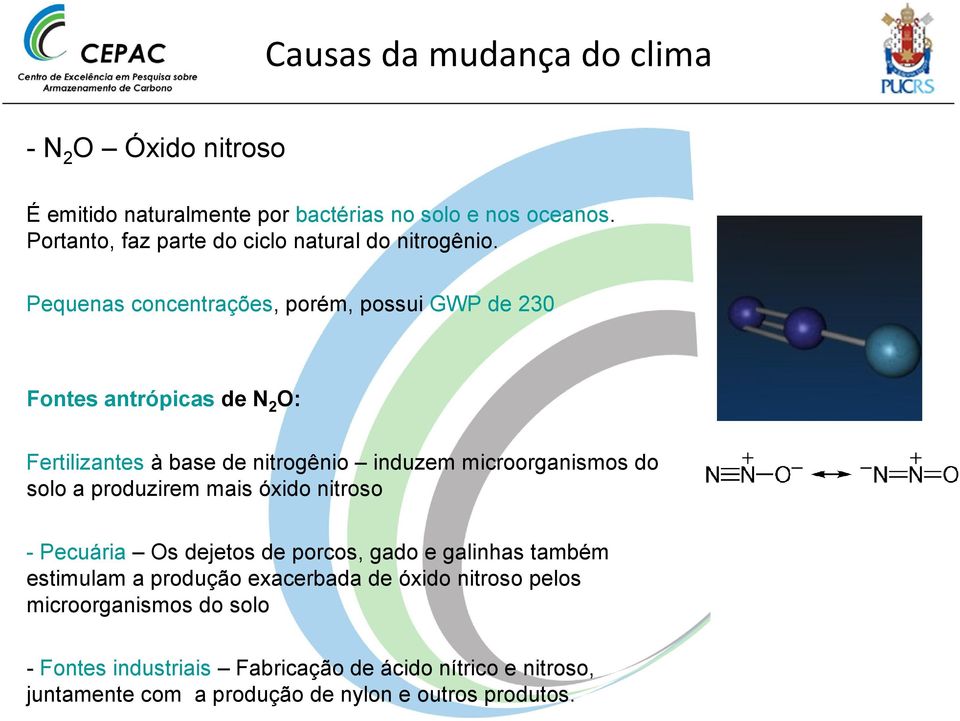 solo a produzirem mais óxido nitroso - Pecuária Os dejetos de porcos, gado e galinhas também estimulam a produção exacerbada de óxido