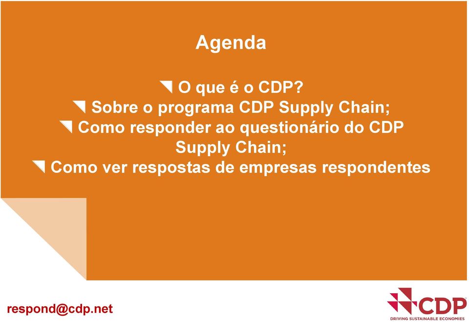 responder ao questionário do CDP Supply