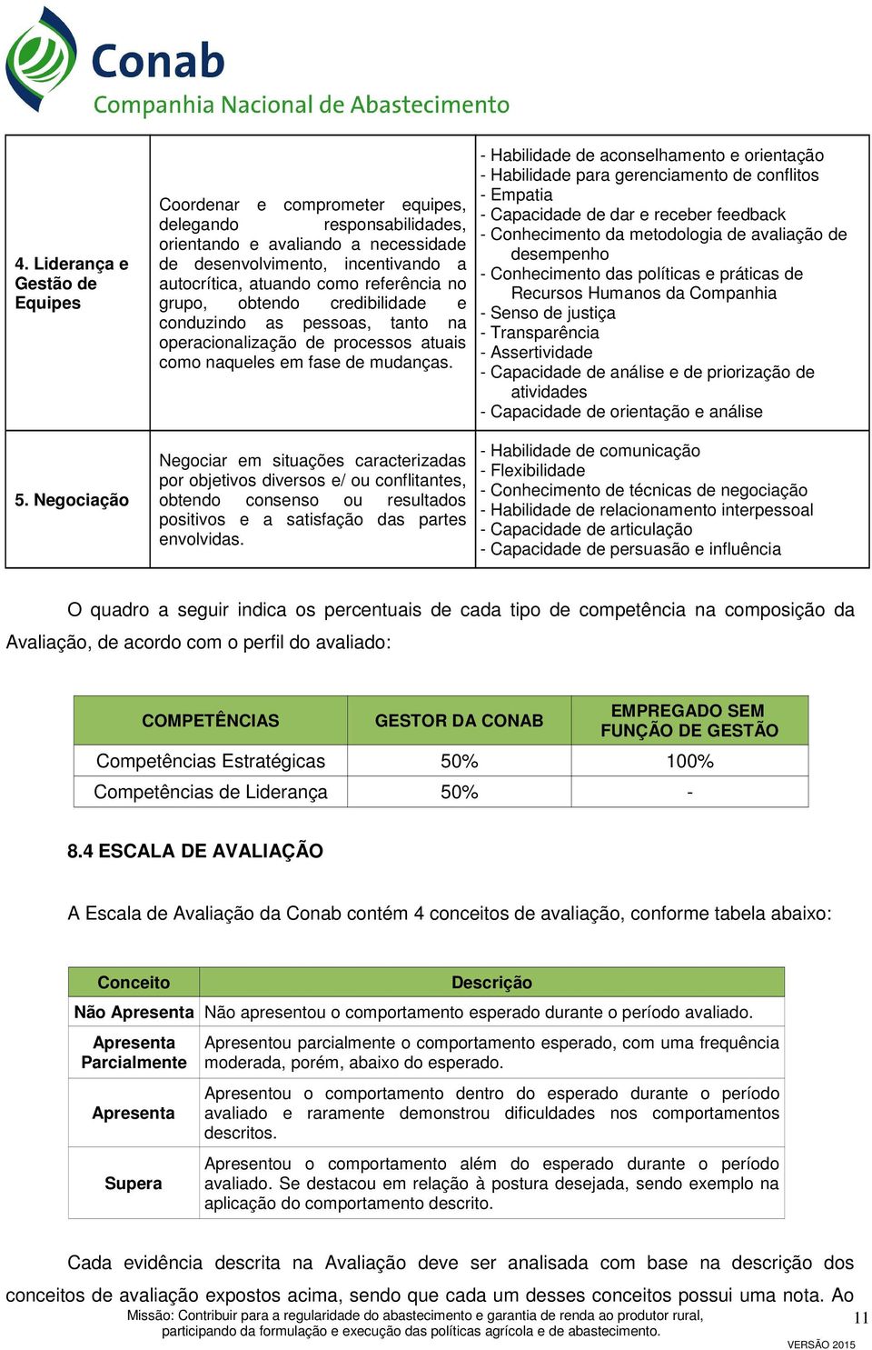 credibilidade e conduzindo as pessoas, tanto na operacionalização de processos atuais como naqueles em fase de mudanças.