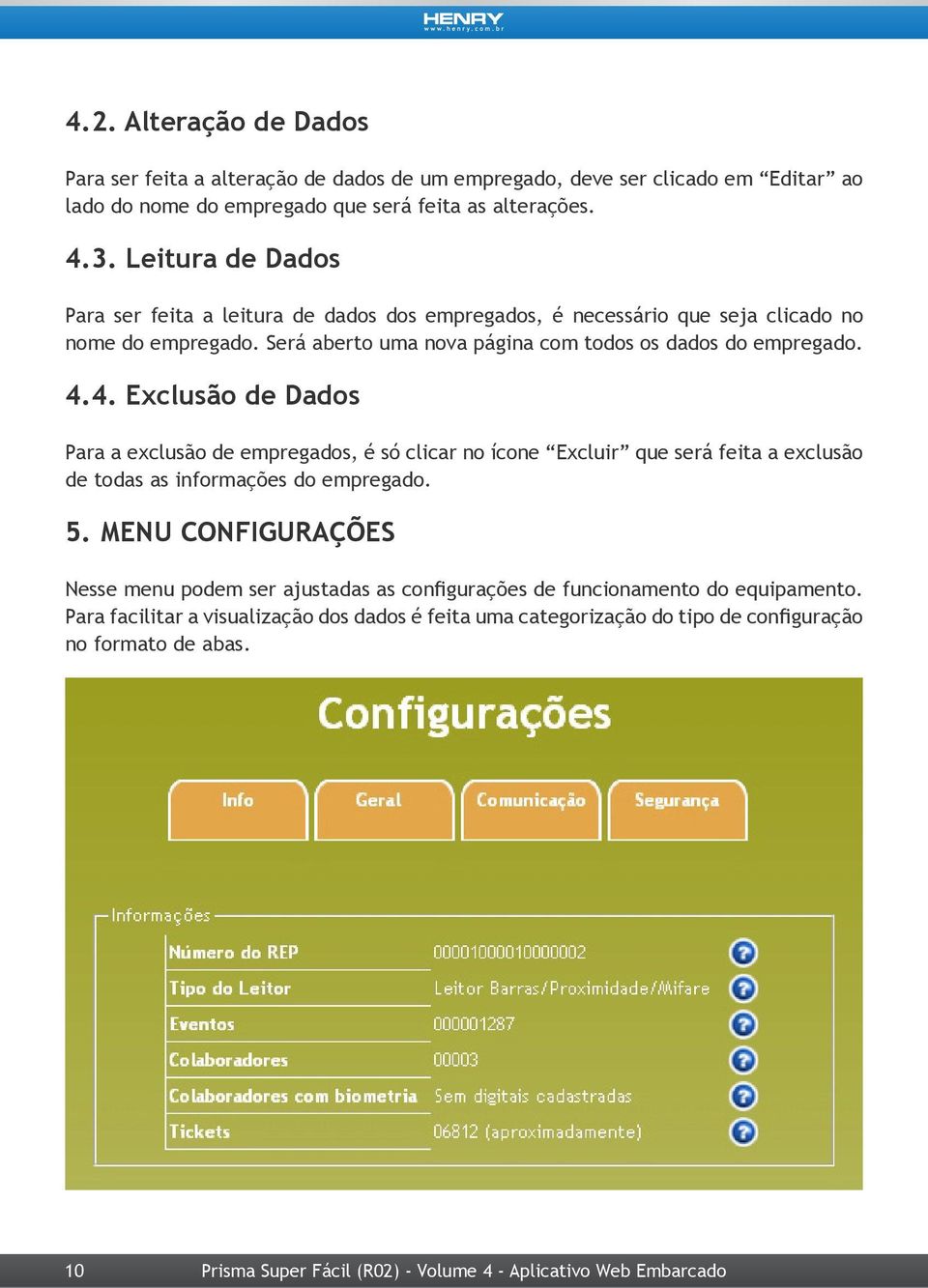 Será aberto uma nova página com todos os dados do empregado. 4.