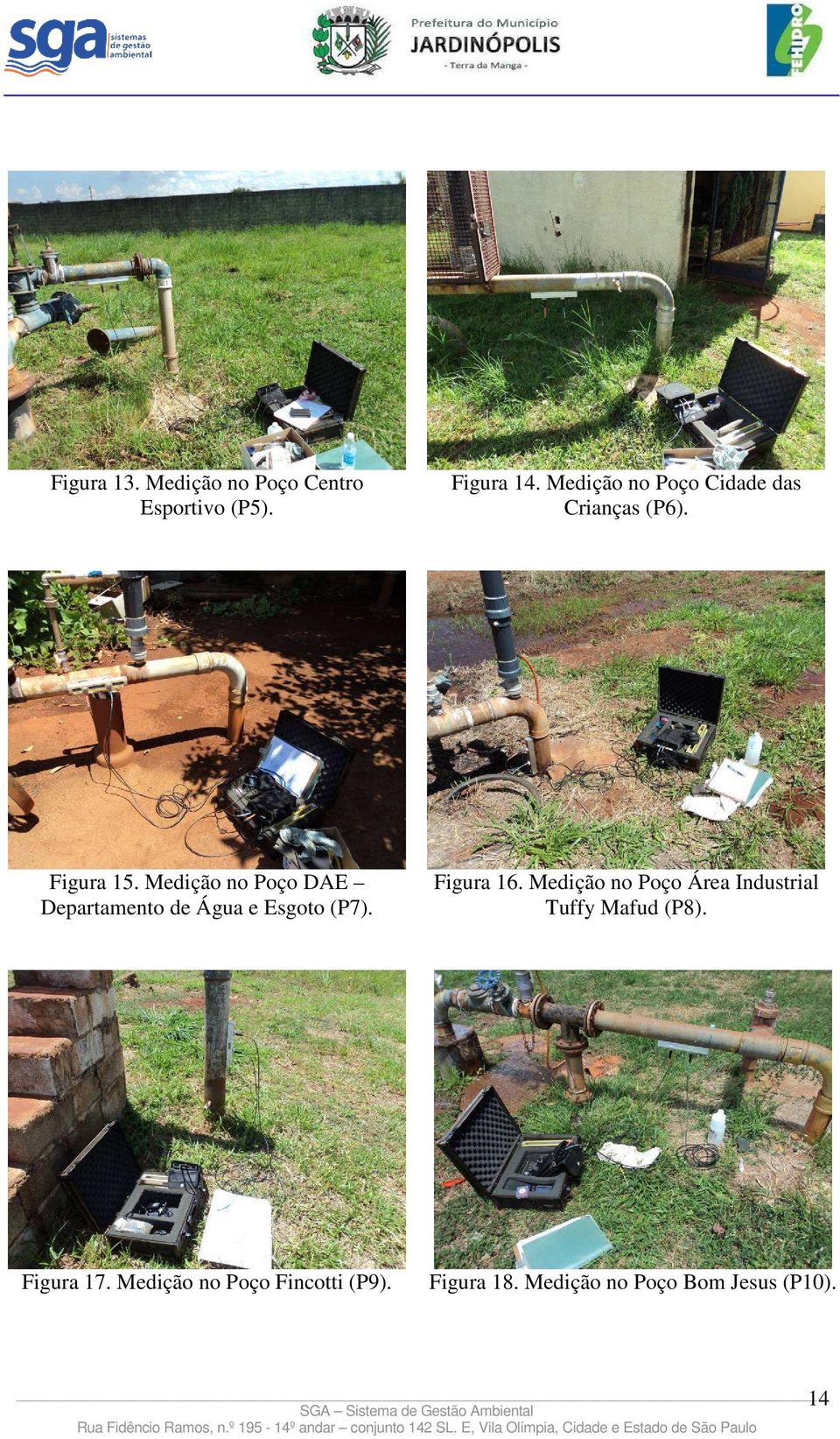 Medição no Poço DAE Departamento de Água e Esgoto (P7). Figura 16.