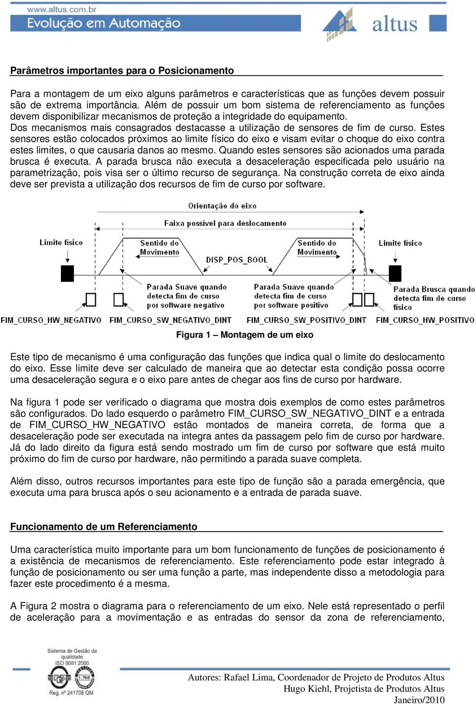 Dos mecanismos mais consagrados destacasse a utilização de sensores de fim de curso.