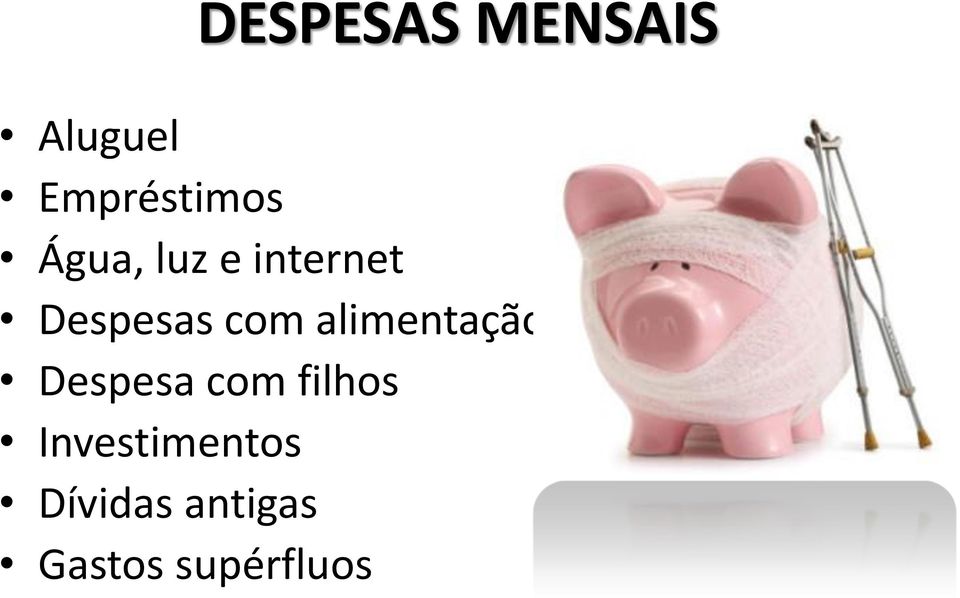 alimentação Despesa com filhos