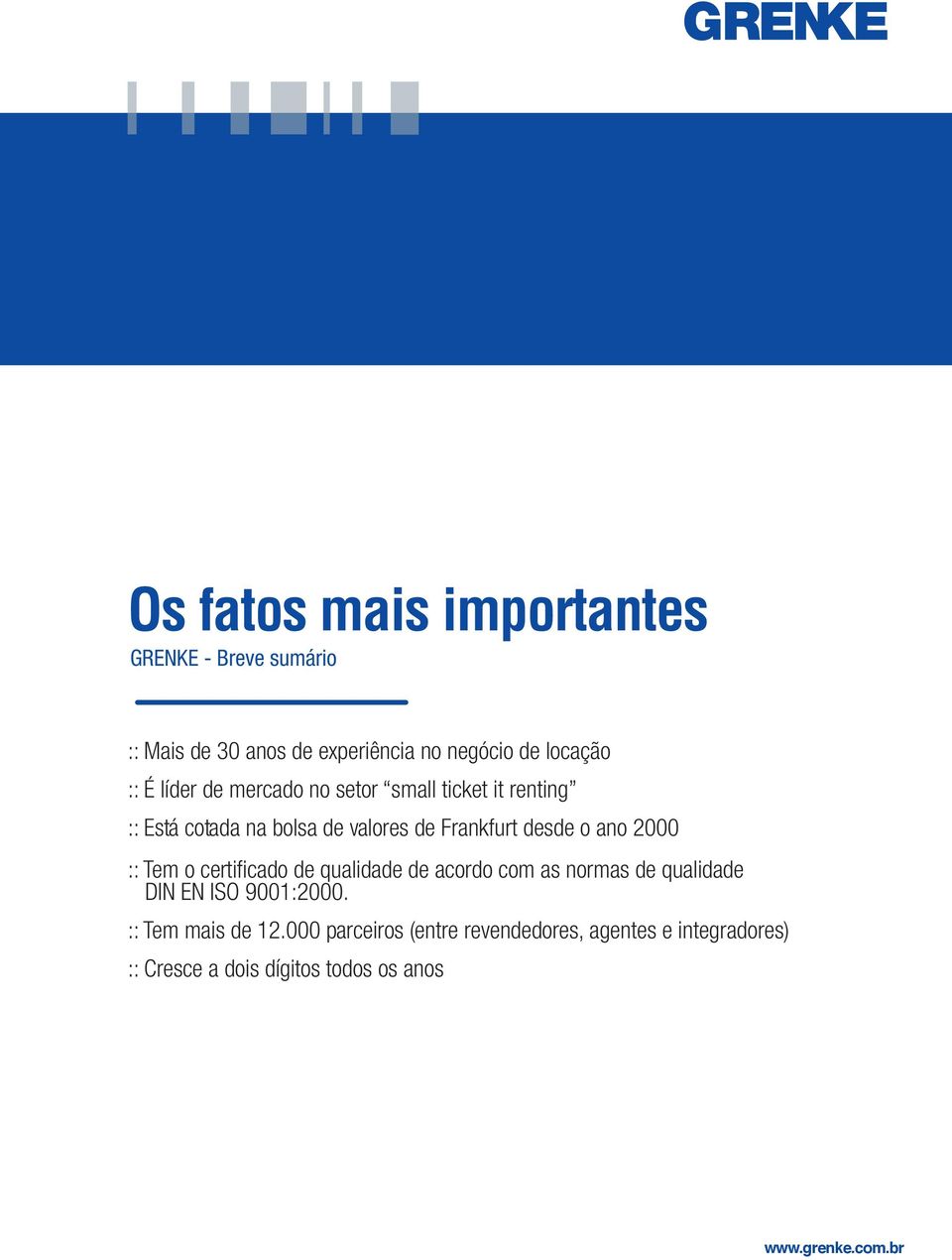 ano 2000 :: Tem o certificado de qualidade de acordo com as normas de qualidade DIN EN ISO 9001:2000.