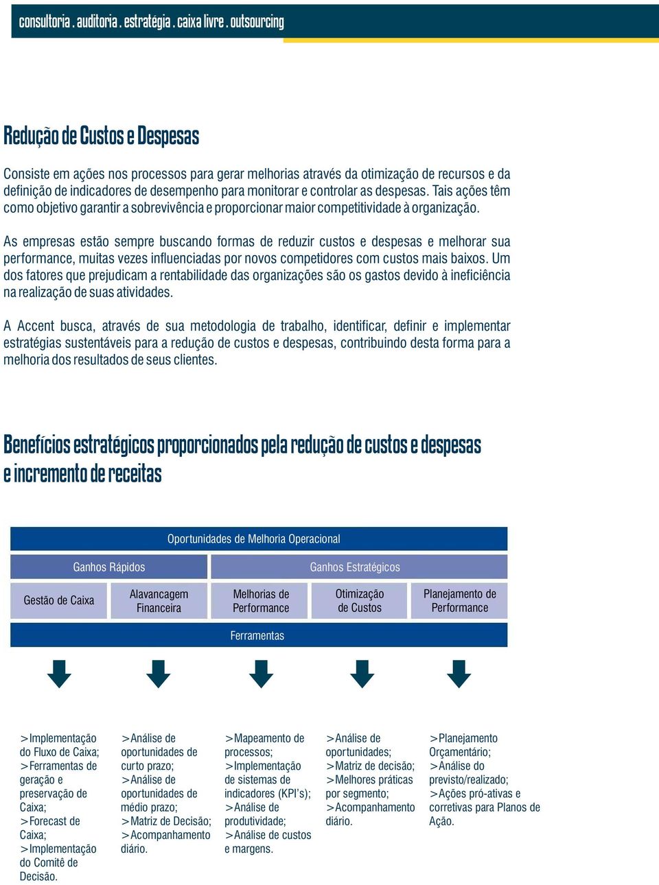 As empresas estão sempre buscando formas de reduzir custos e despesas e melhorar sua performance, muitas vezes influenciadas por novos competidores com custos mais baixos.