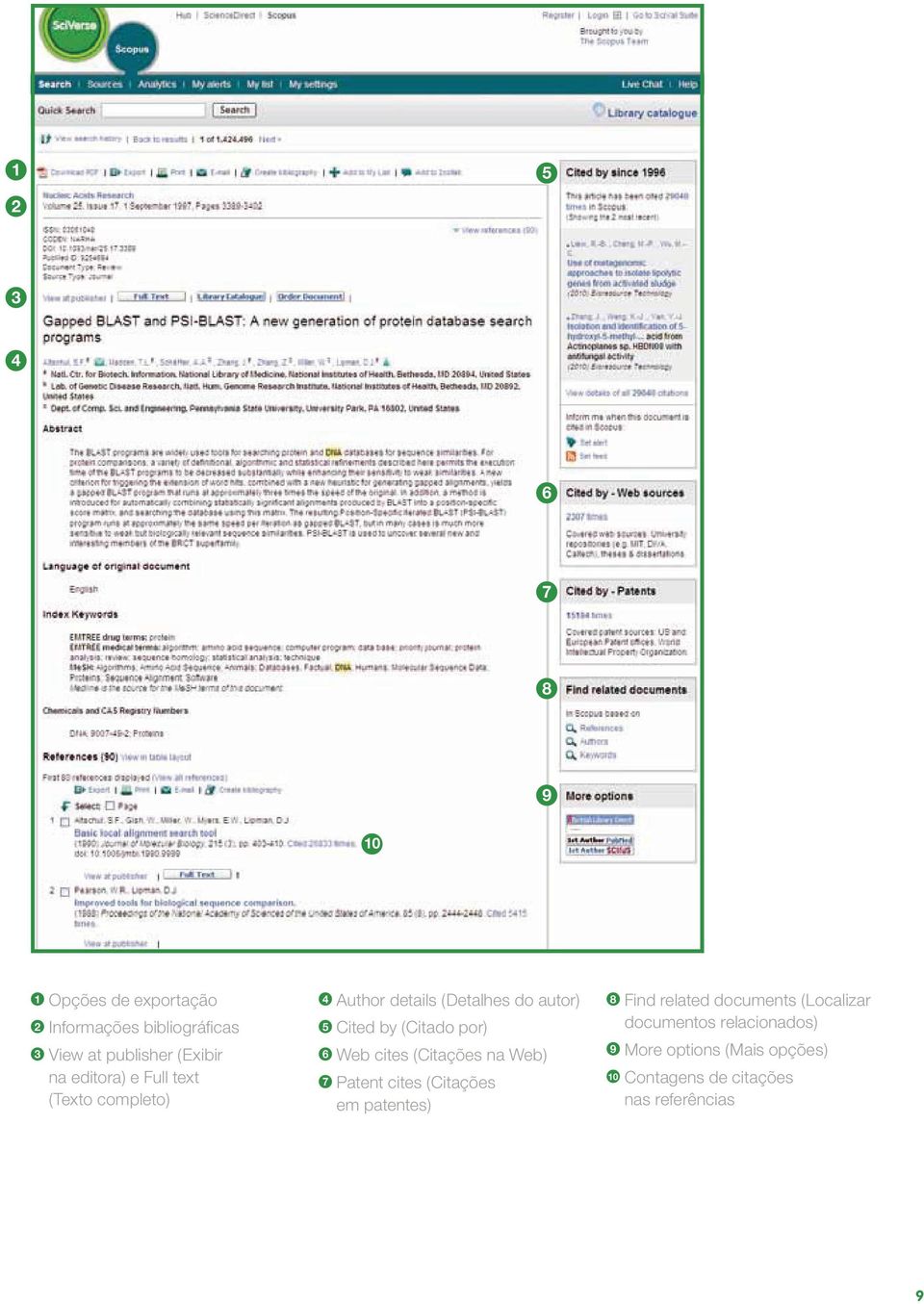 por) 6 Web cites (Citações na Web) 7 Patent cites (Citações em patentes) 8 Find related documents