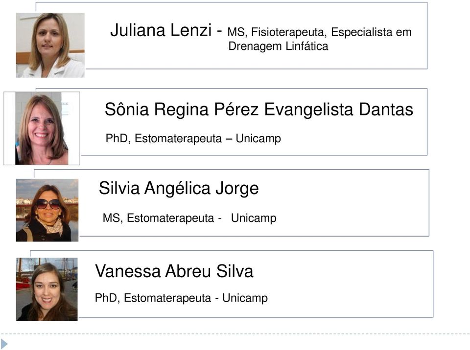 PhD, Estomaterapeuta Unicamp Silvia Angélica Jorge MS,
