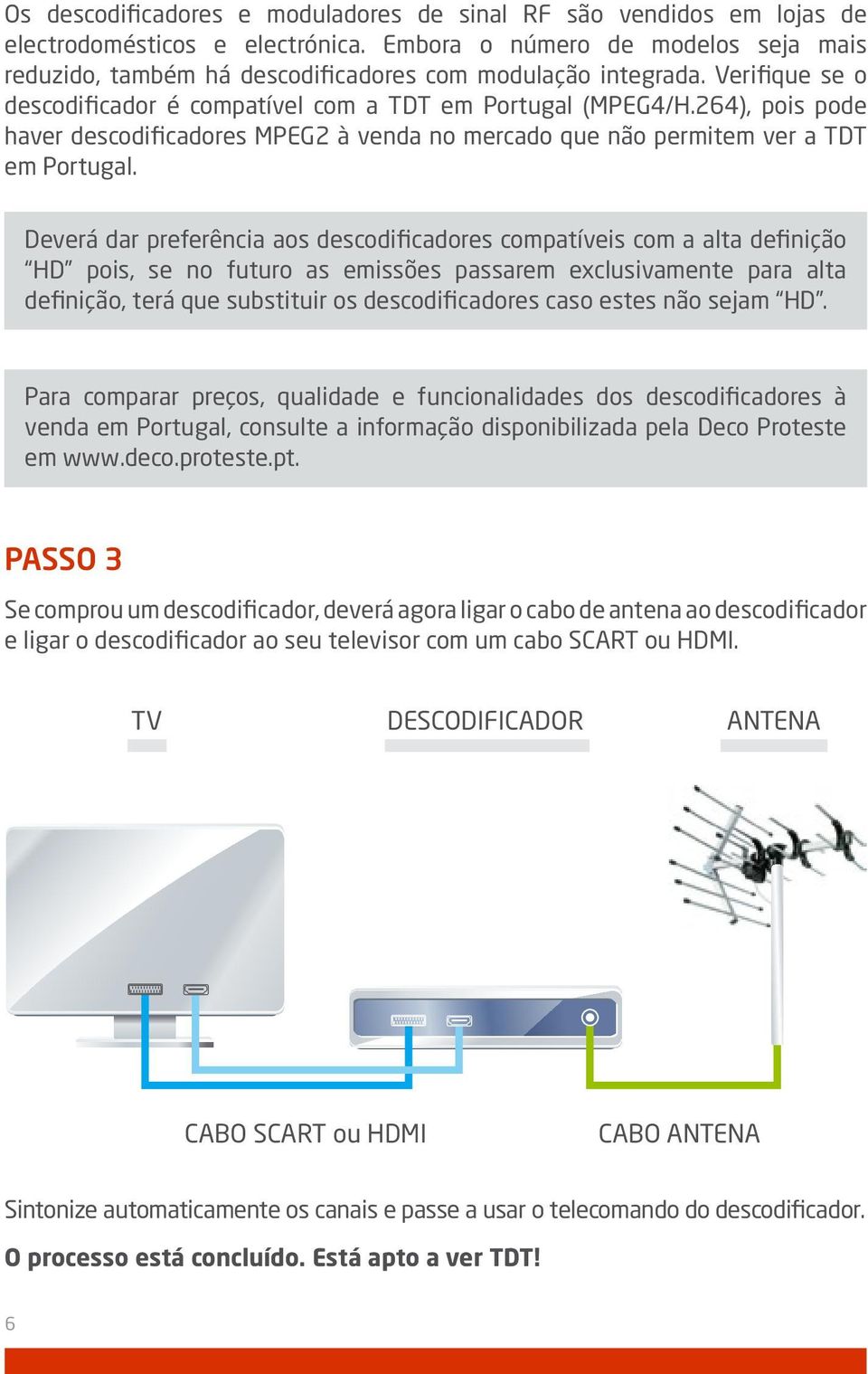 264), pois pode haver descodificadores MPEG2 à venda no mercado que não permitem ver a TDT em Portugal.