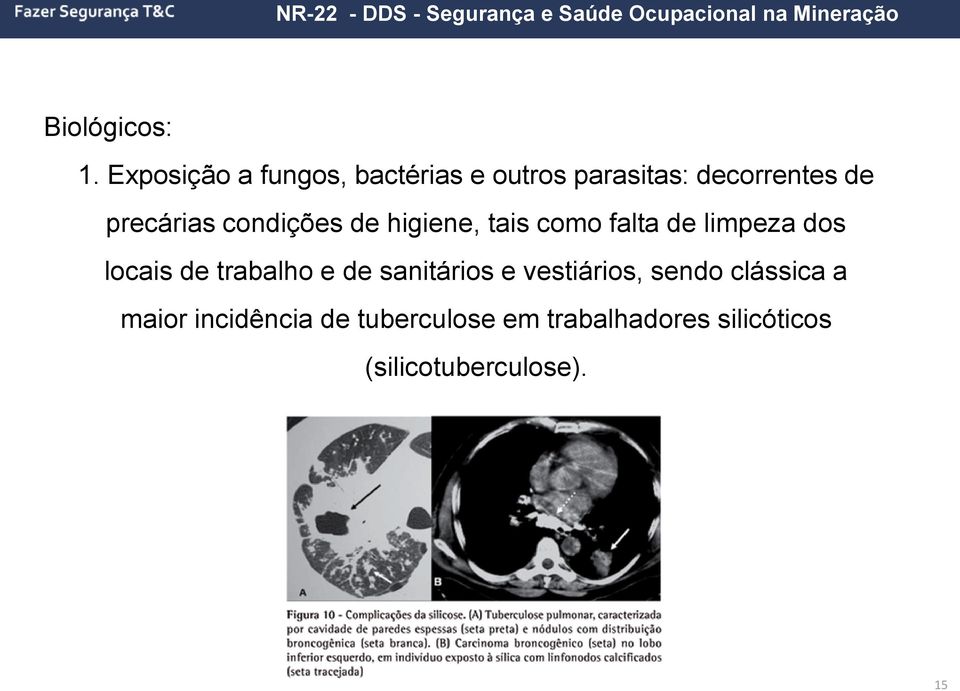 precárias condições de higiene, tais como falta de limpeza dos locais de