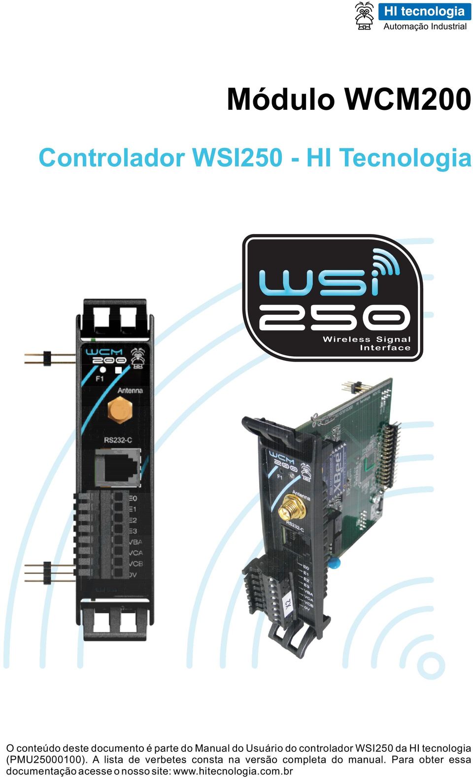 controlador WSI250 da HI tecnologia (PMU25000100).