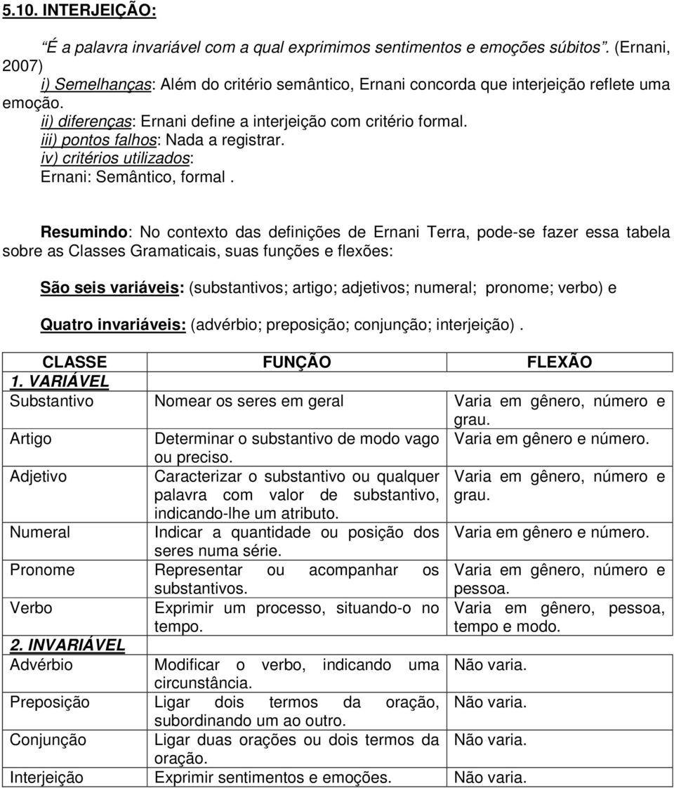 iii) pontos falhos: Nada a registrar. Ernani: Semântico, formal.