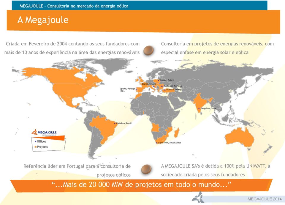 solar e eólica Referência lider em Portugal para a consultoria de A MEGAJOULE SA s é detida a 100% pela