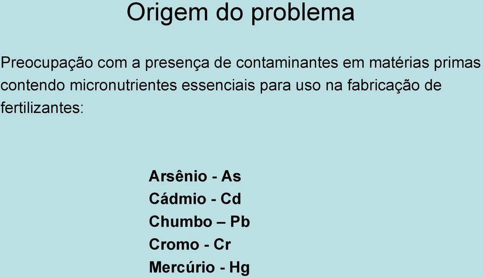 micronutrientes essenciais para uso na fabricação de