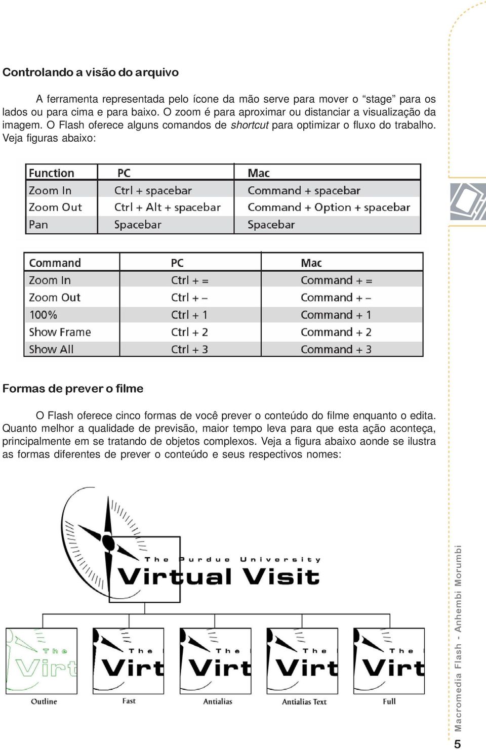 Veja figuras abaixo: Formas de prever o filme O Flash oferece cinco formas de você prever o conteúdo do filme enquanto o edita.