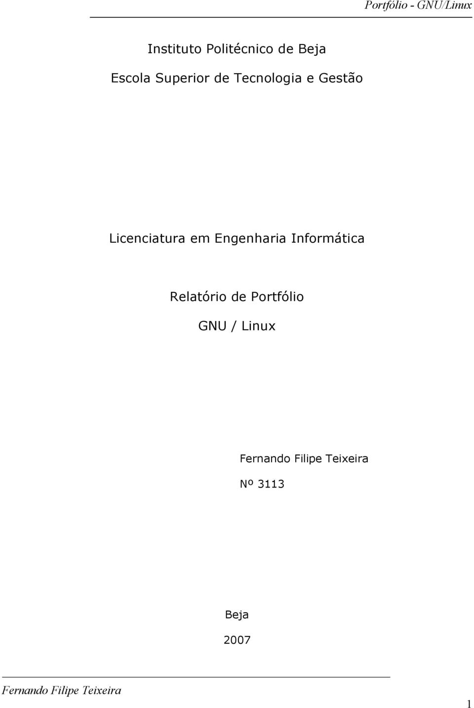 Licenciatura em Engenharia Informática