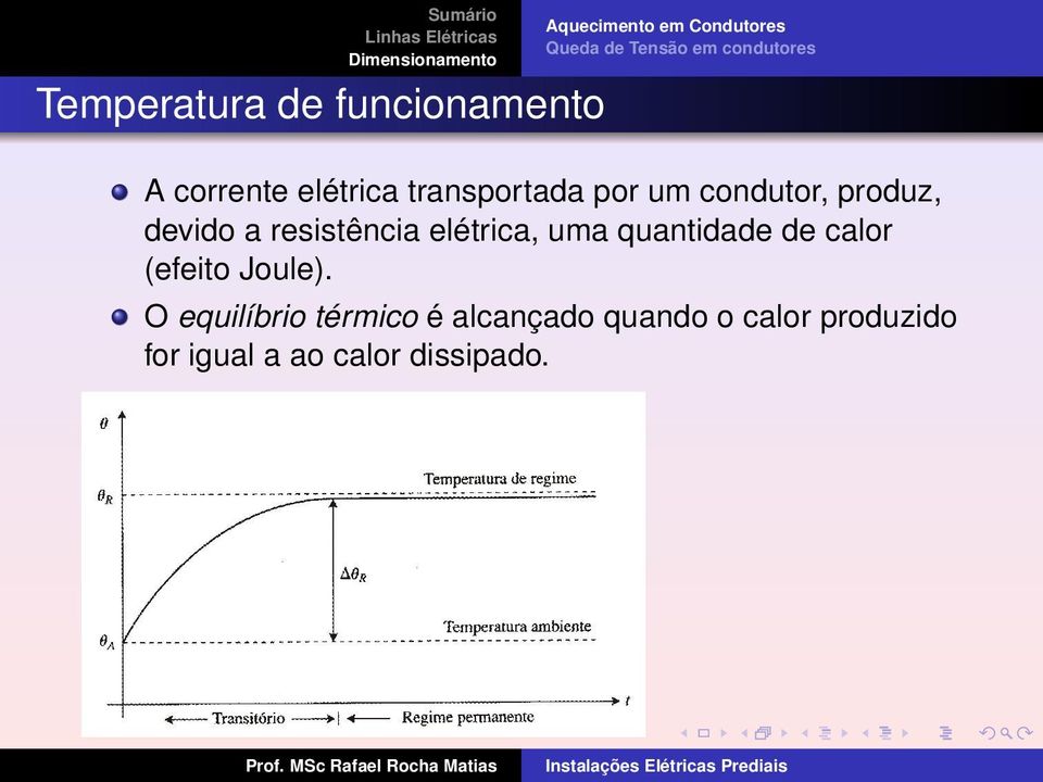 quantidade de calor (efeito Joule).