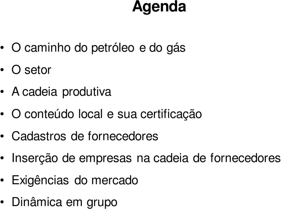 Cadastros de fornecedores Inserção de empresas na