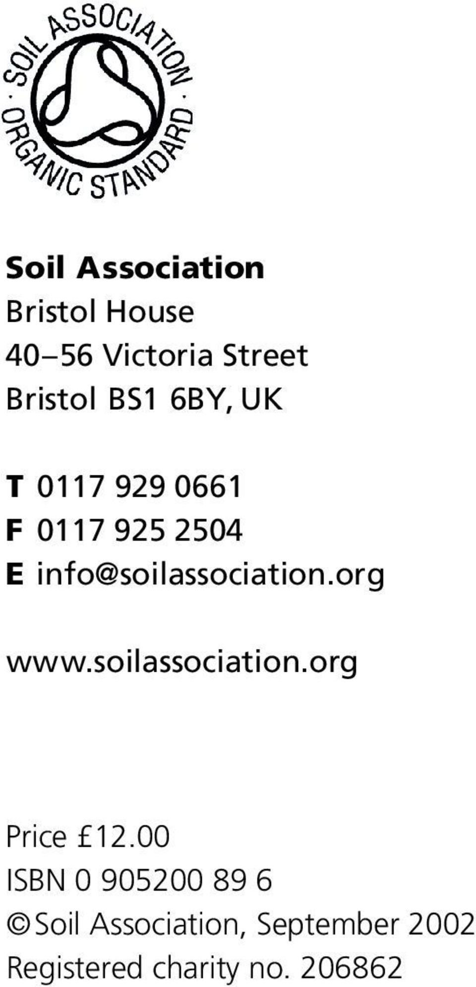 info@soilassociation.org www.soilassociation.org Price 12.