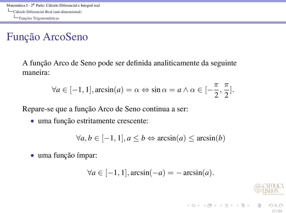 Matemática I - 2 a Parte: Cálculo Diferencial e Integral real - PDF  Download grátis