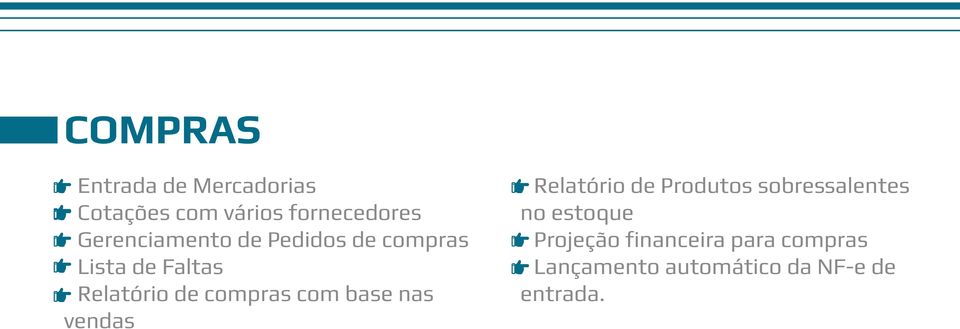 compras com base nas vendas Relatório de Produtos sobressalentes no