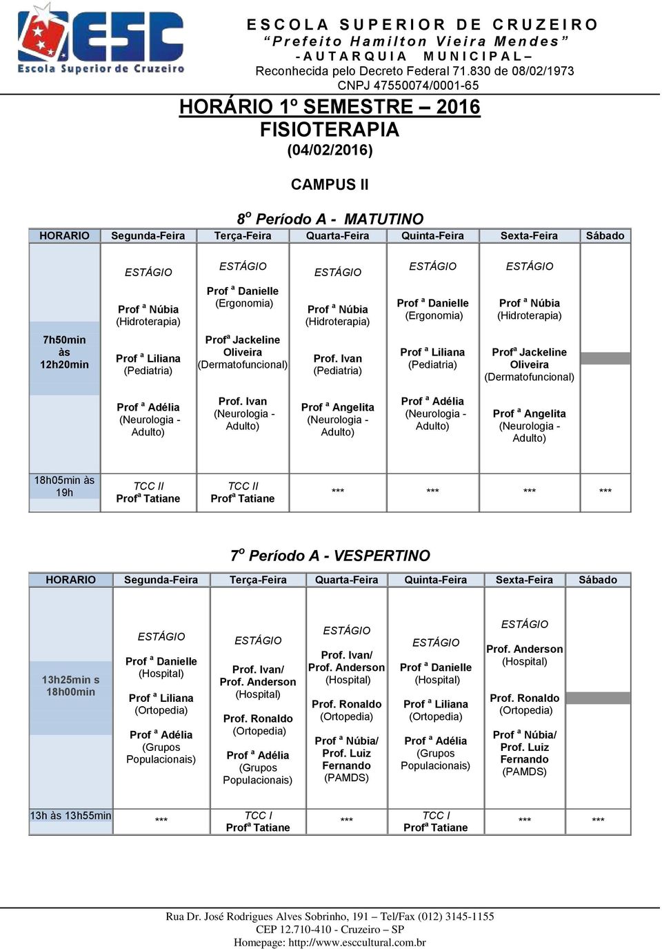 van (Pediatria) (Pediatria) Oliveira (Dermatofuncional) Prof.