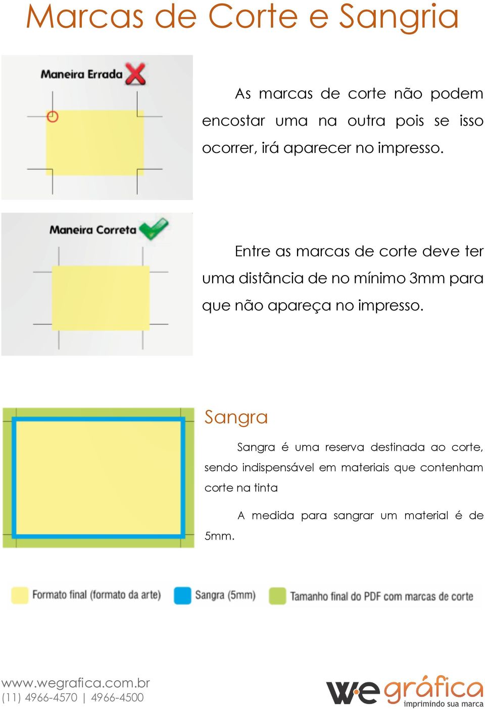 Entre as marcas de corte deve ter uma distância de no mínimo 3mm para que não apareça no