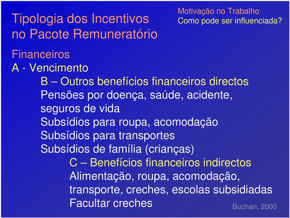 de vida Subsídios para roupa, acomodação Subsídios para transportes Subsídios de família (crianças) C Benefícios