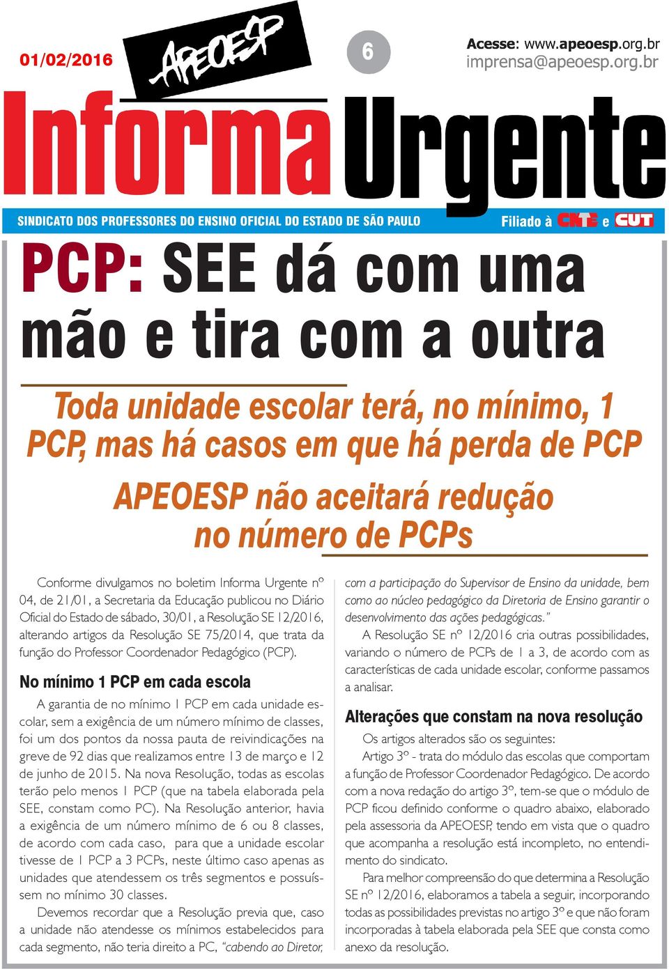 que trata da função do Professor Coordenador Pedagógico (PCP).