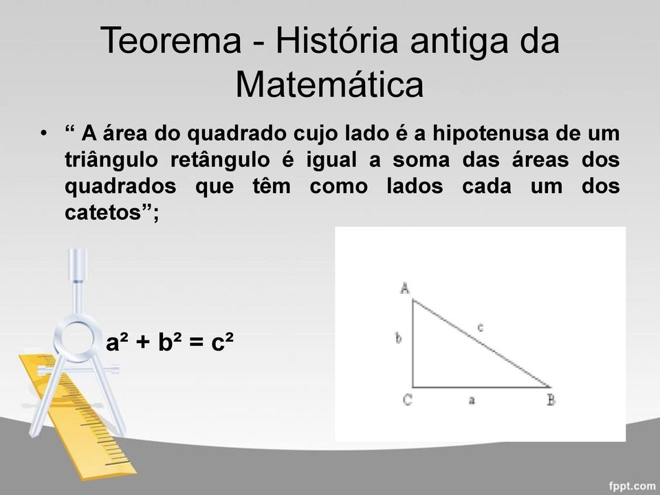 retângulo é igual a soma das áreas dos quadrados