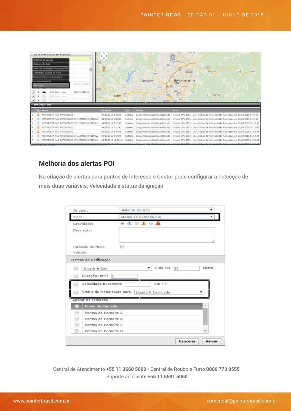 Gestor pode configurar a detecção de