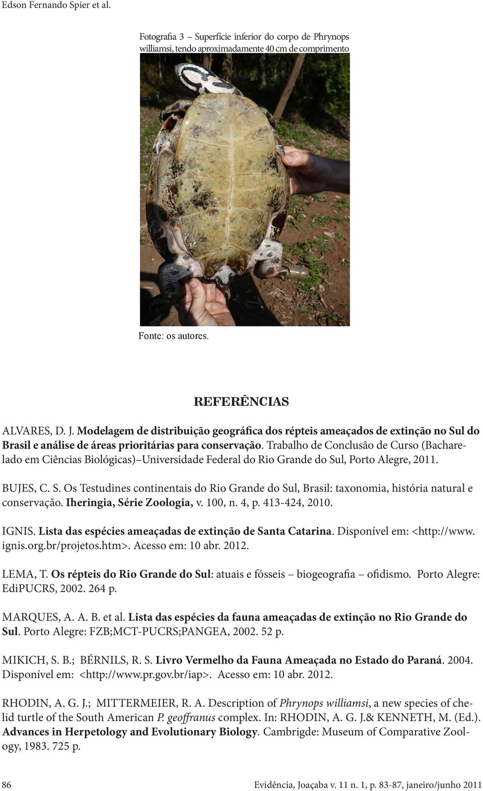 Trabalho de Conclusão de Curso (Bacharelado em Ciências Biológicas) Universidade Federal do Rio Grande do Su