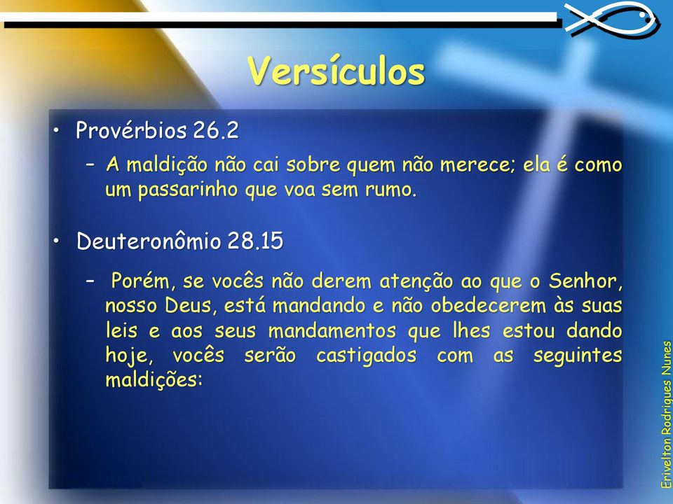 voa sem rumo. Deuteronômio 28.