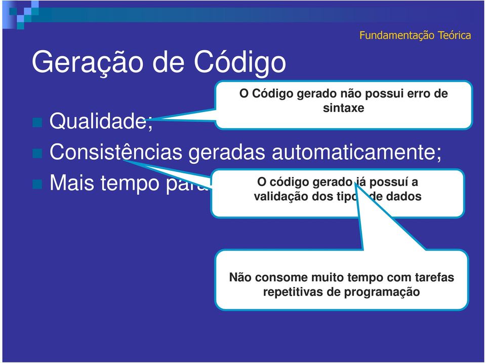 tempo para customizações.