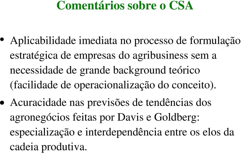 operacionalização do conceito).